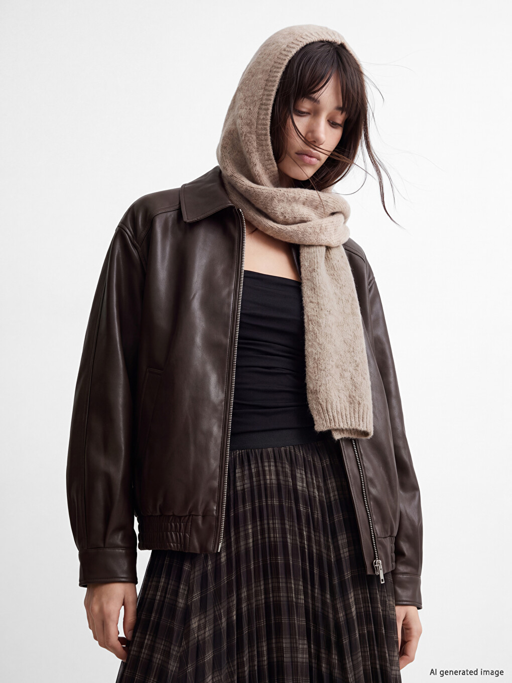 Oversize Women's Faux Leather Jacket