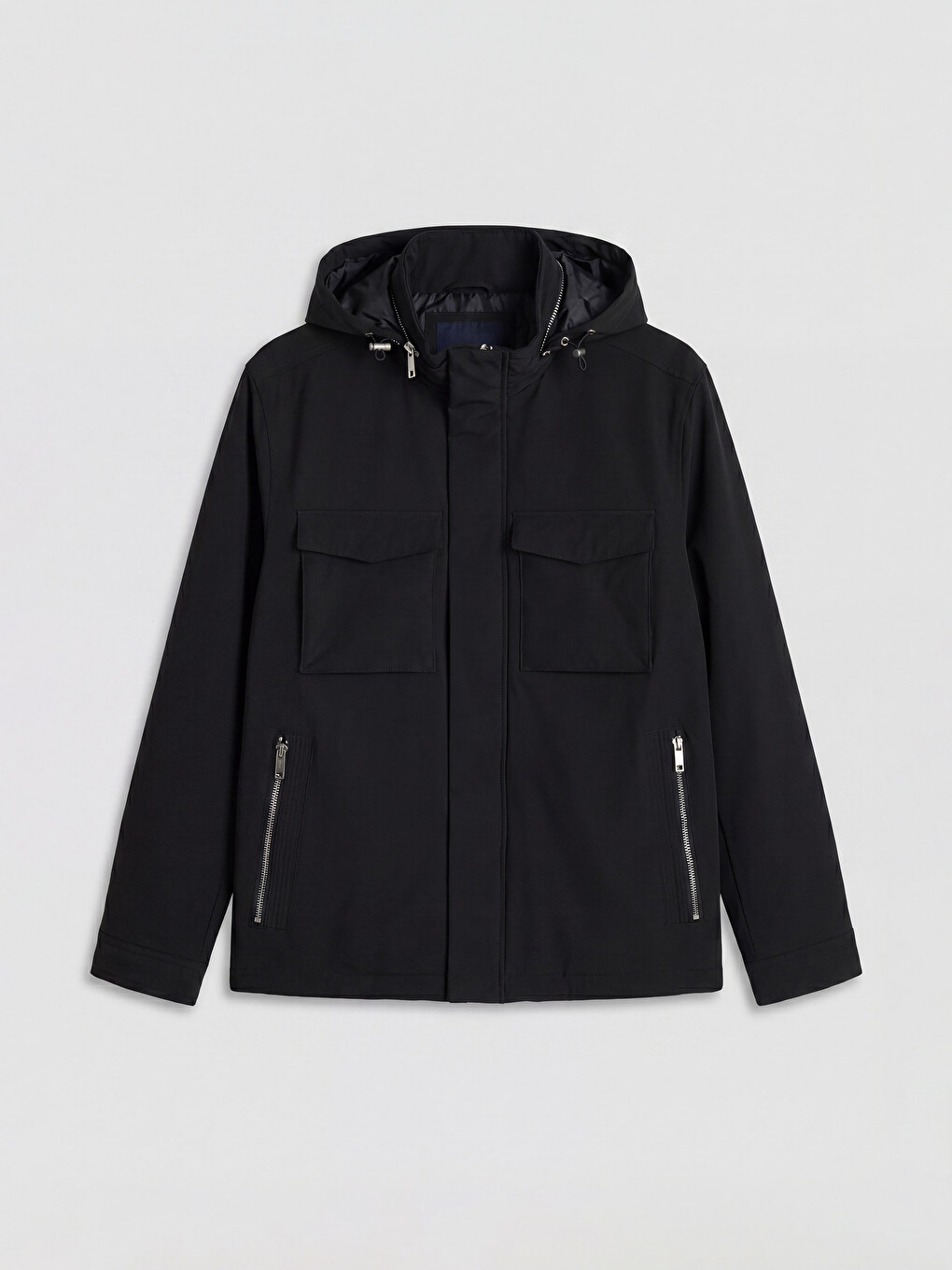 Standard Fit Hooded Men's Coat-6