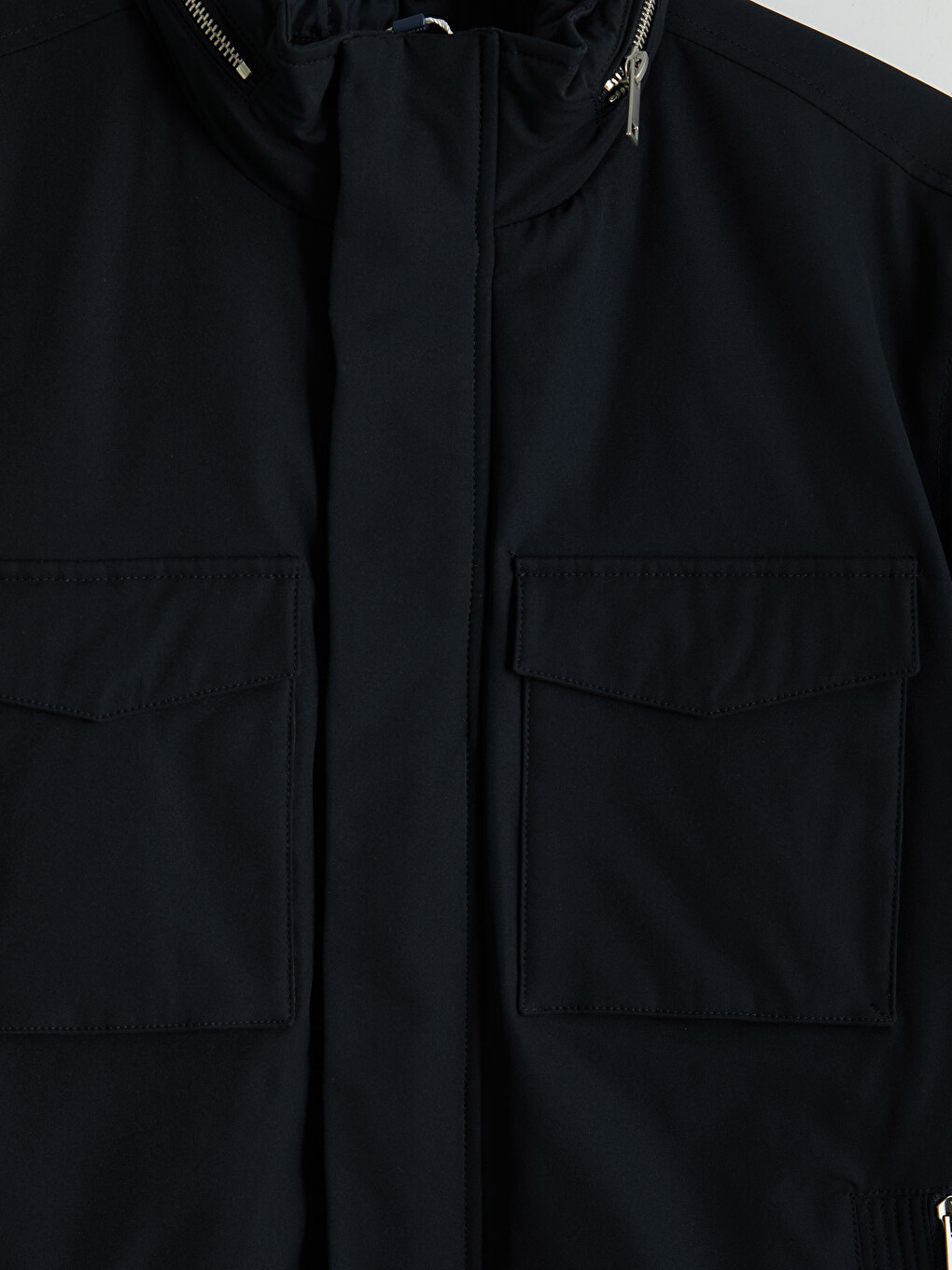 Lacivert Regular Fit Kapüşonlu Erkek Mont-7