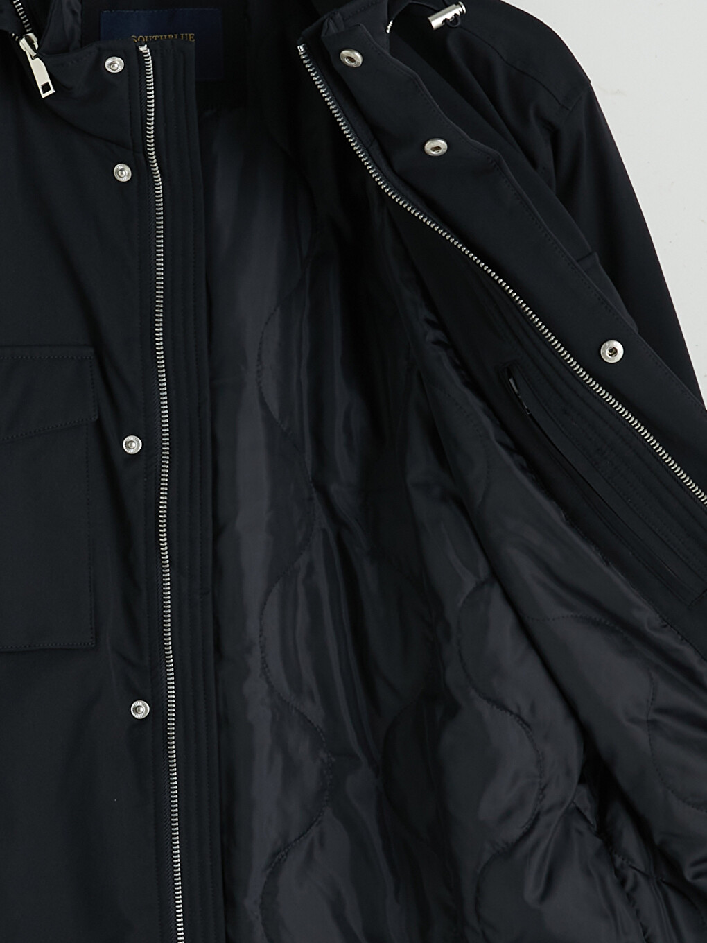 Lacivert Regular Fit Kapüşonlu Erkek Mont-8