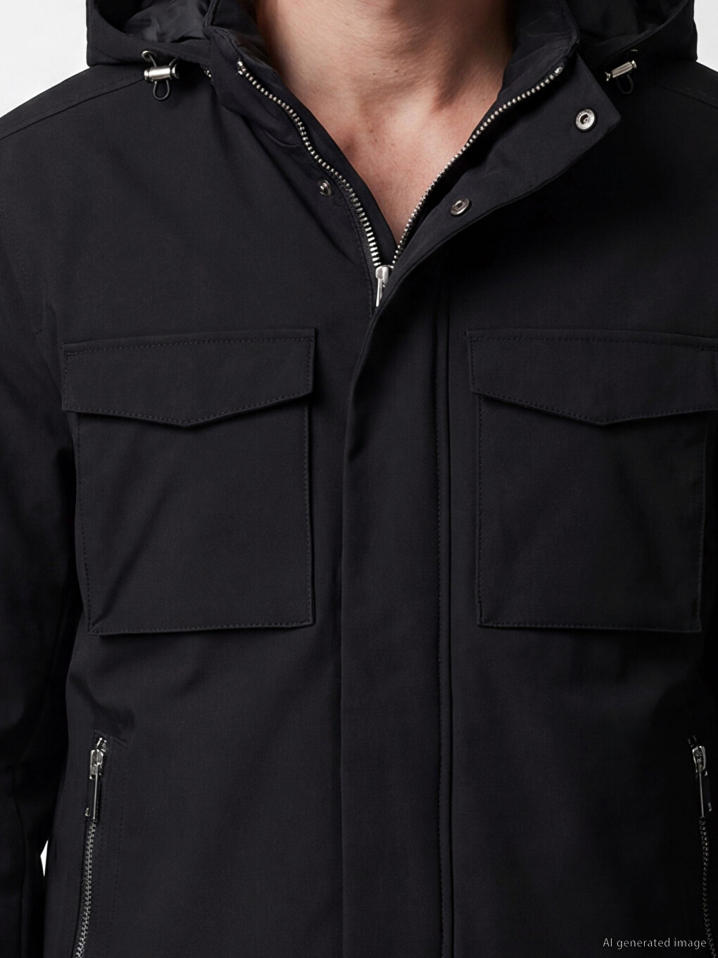 Standard Fit Hooded Men's Coat-2