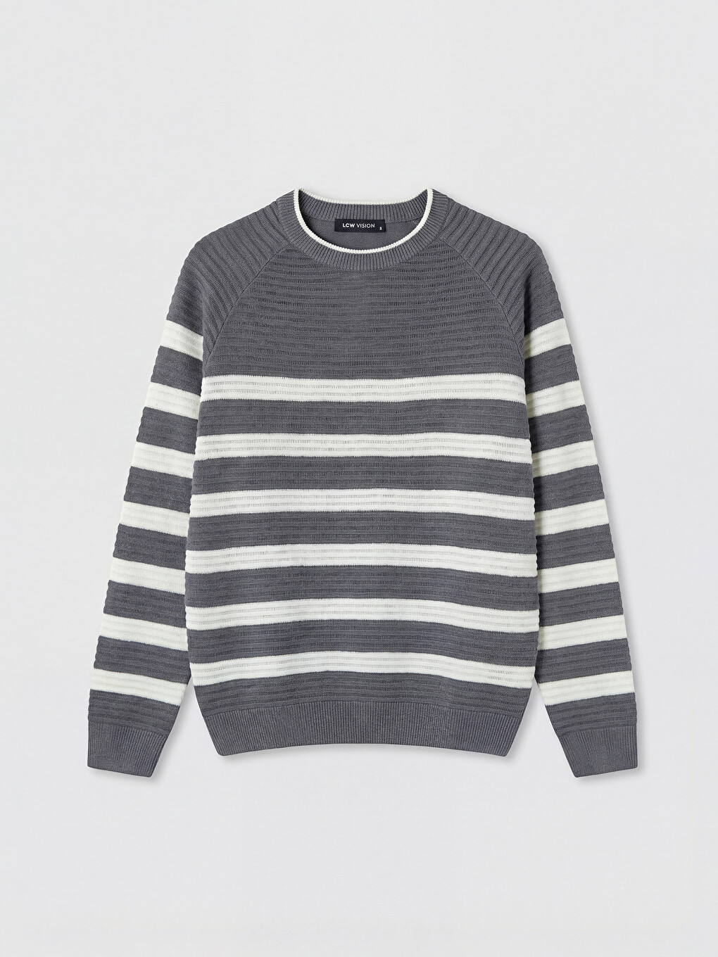 Crew Neck Striped Men's Knitwear Sweater-4