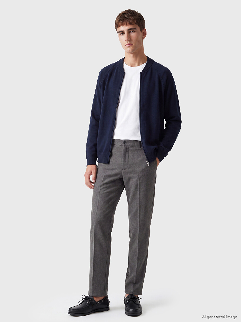 Mann Dunkelblau Cardigan-1