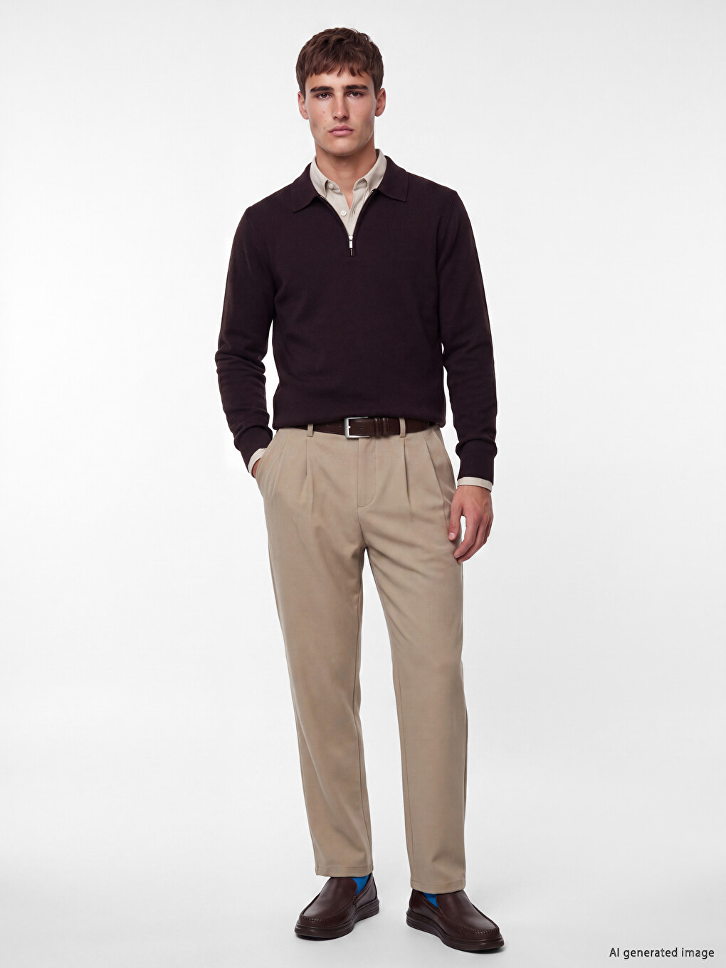Polo Collar Men's Knitwear Sweater-1