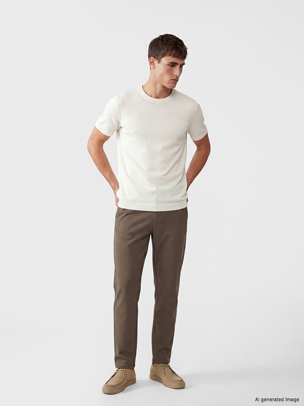 Crew Neck قۆڵ كورت پیاوان تریکۆ سوێتەر-1