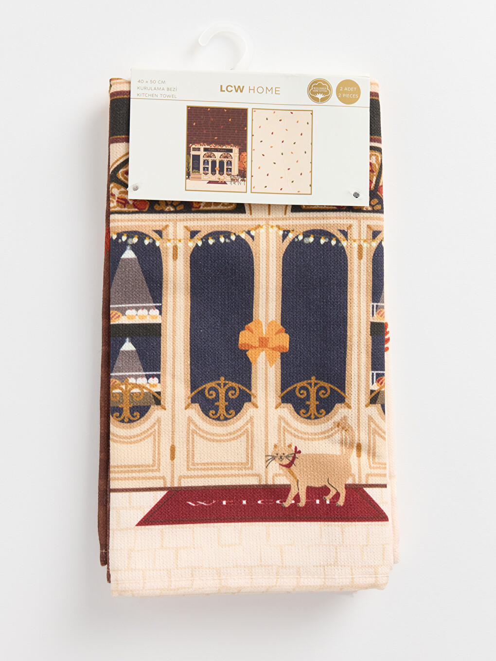 Patterned Cotton Tea Towel 2 Pack 40x50 Cm-1