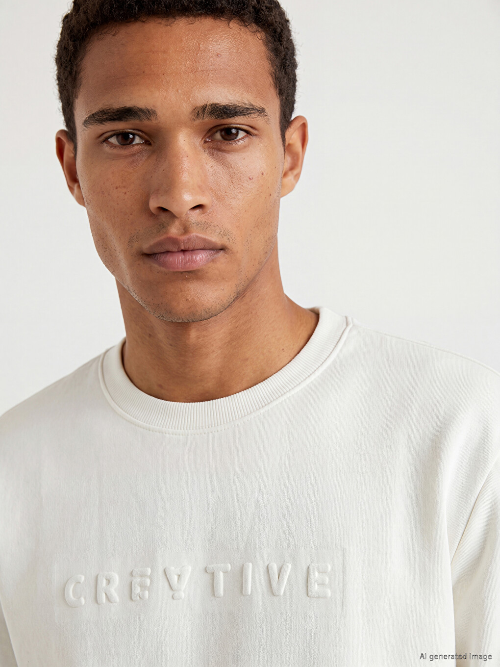 Man White Sweatshirt-2