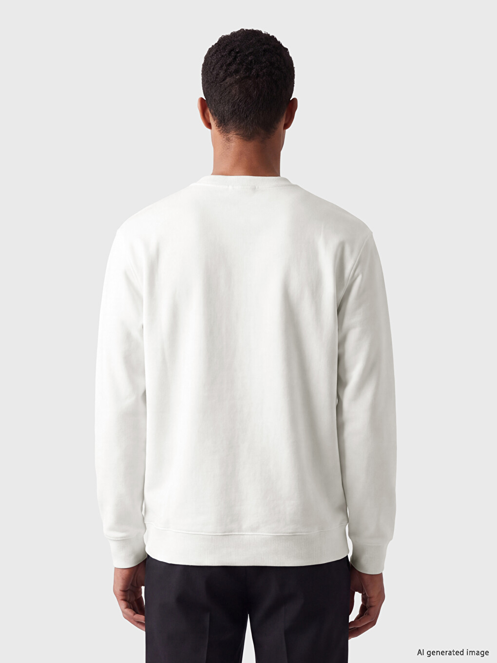 Bisiklet Yaka Erkek Sweatshirt-2