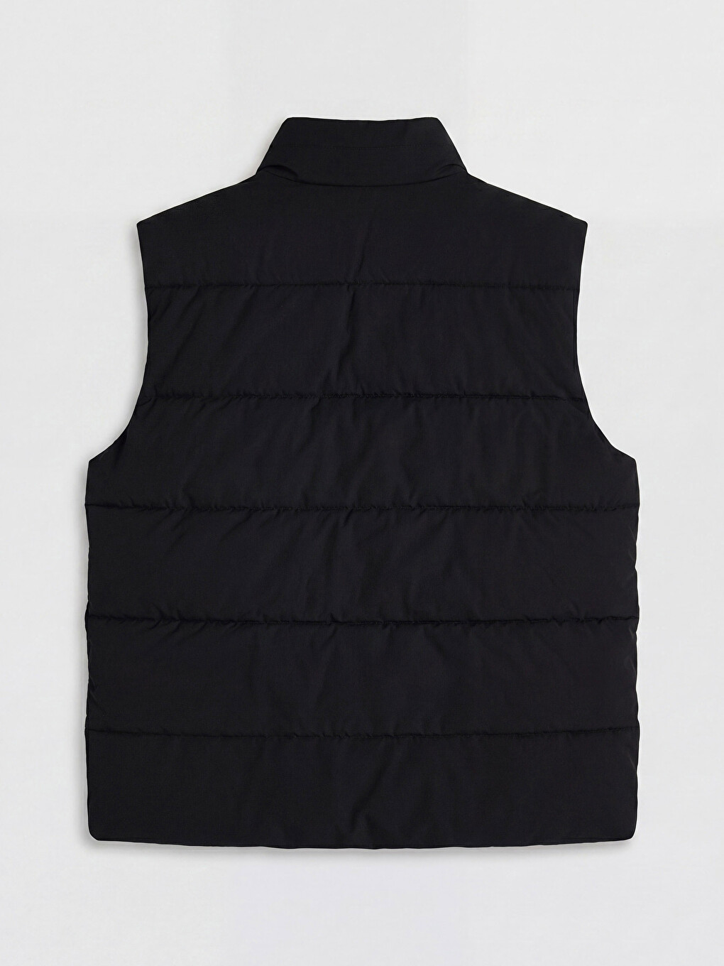 Siyah Regular Fit Dik Yaka Erkek Şişme Yelek-5