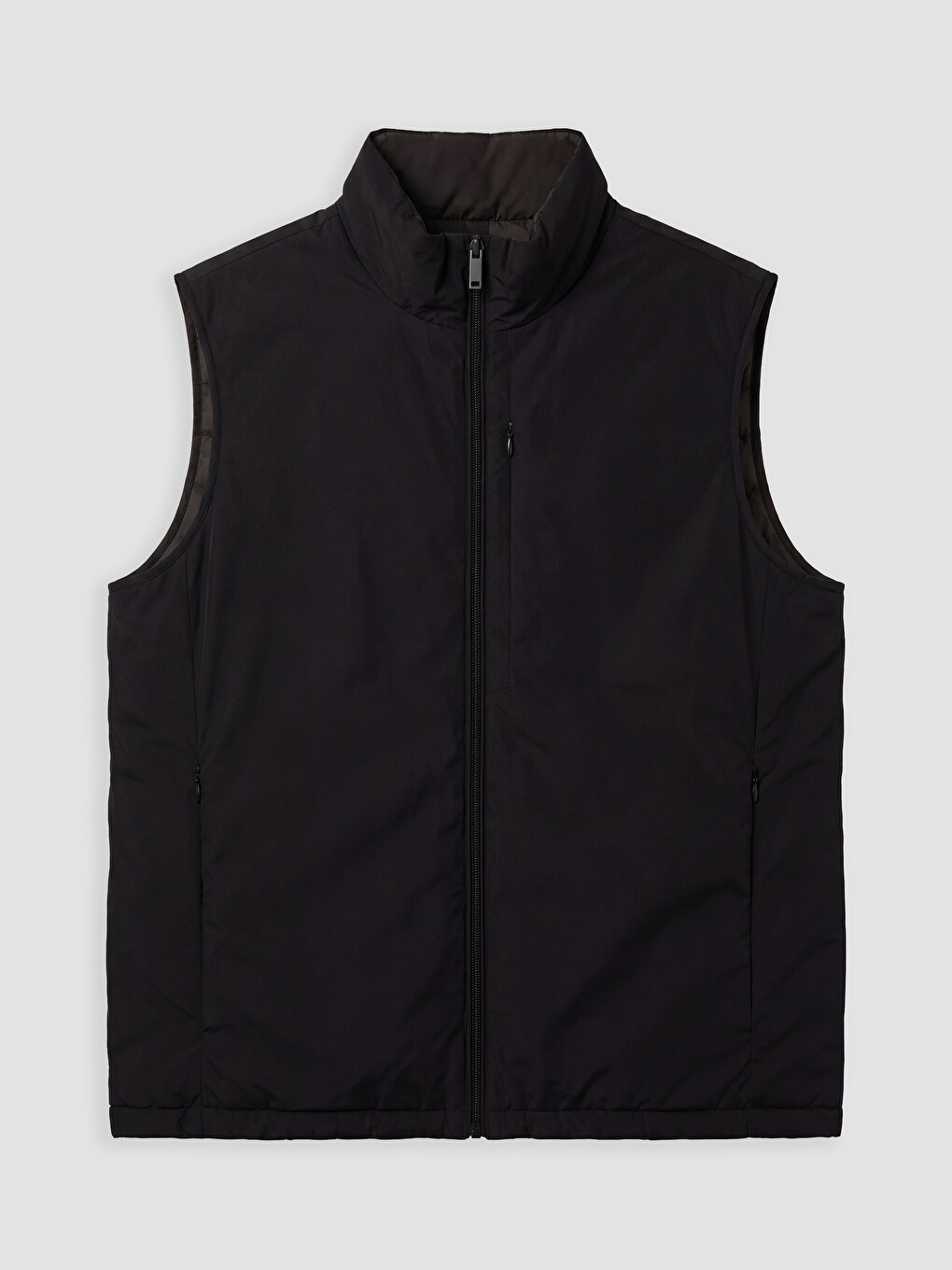 Kahverengi Regular Fit Dik Yaka Erkek Şişme Yelek-5