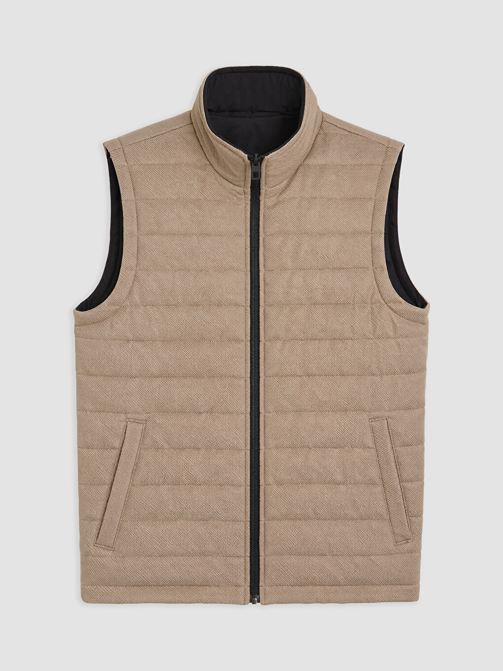 Man Black Puffer Gilet-7