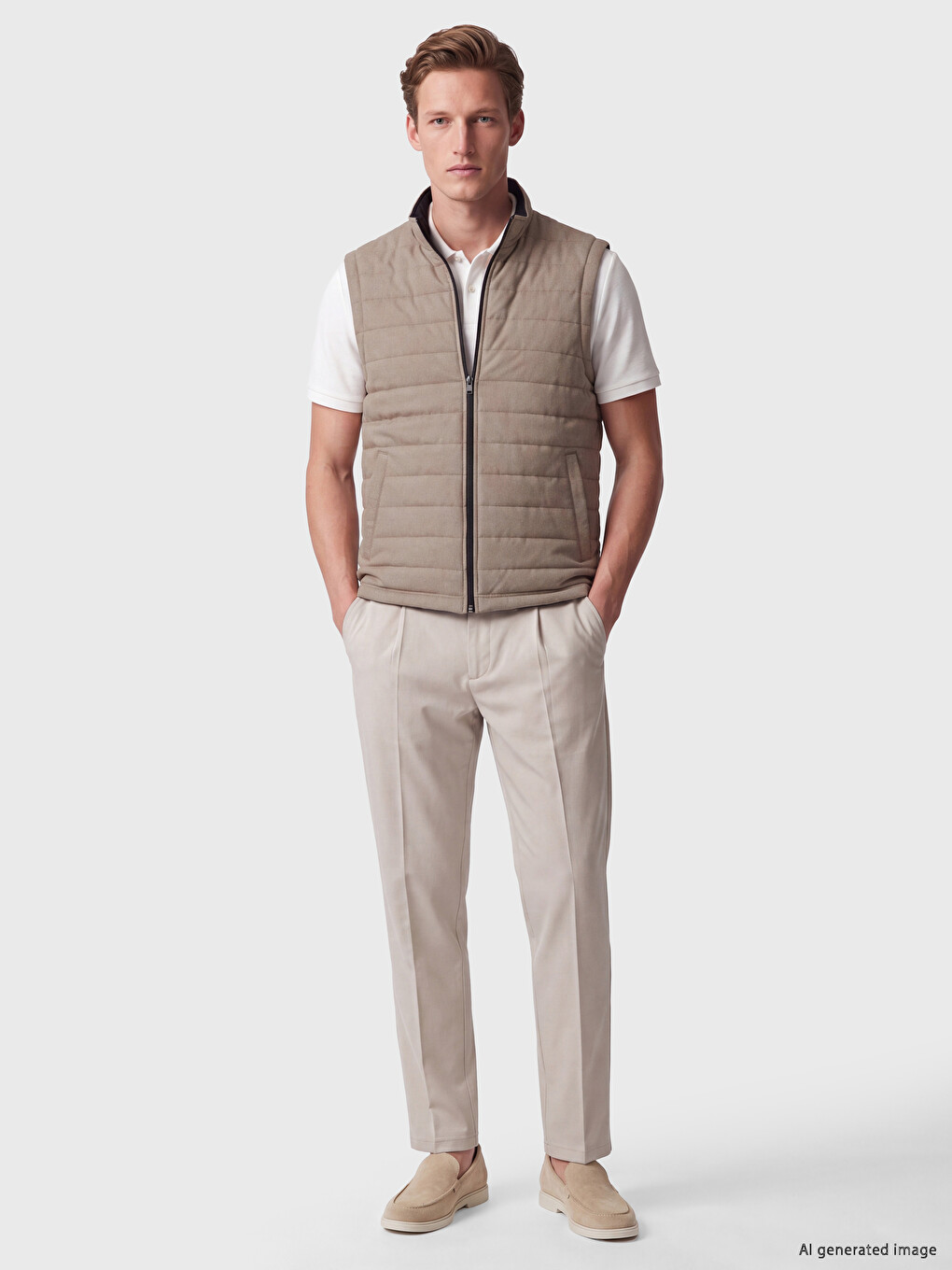 Man Black Puffer Gilet-1