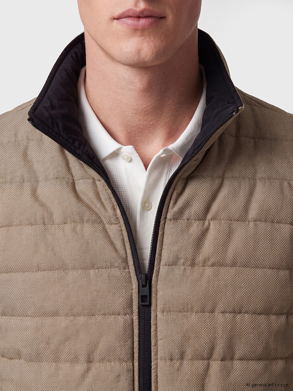 Man Black Puffer Gilet-2