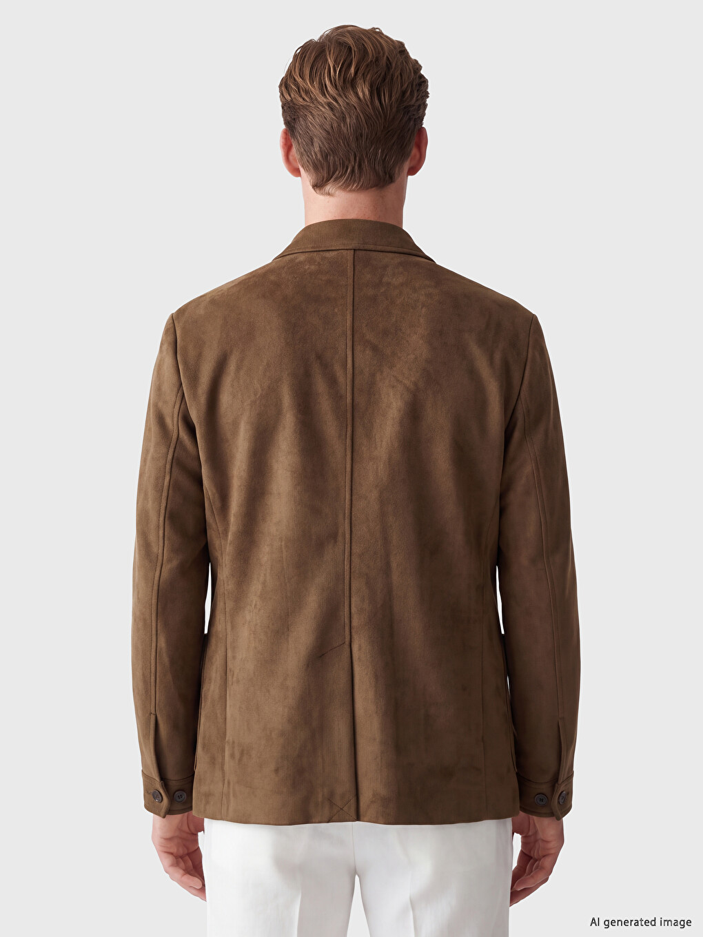 Regular Fit Mock Neck Mantel Aus Wildleder Für Herren-3