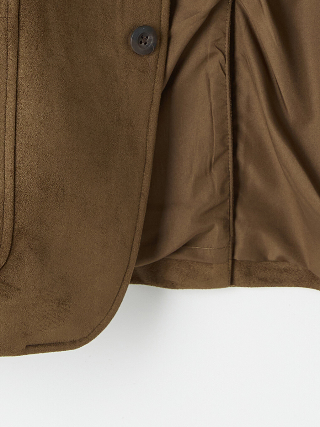 Regular Fit Mock Neck Mantel Aus Wildleder Für Herren-7