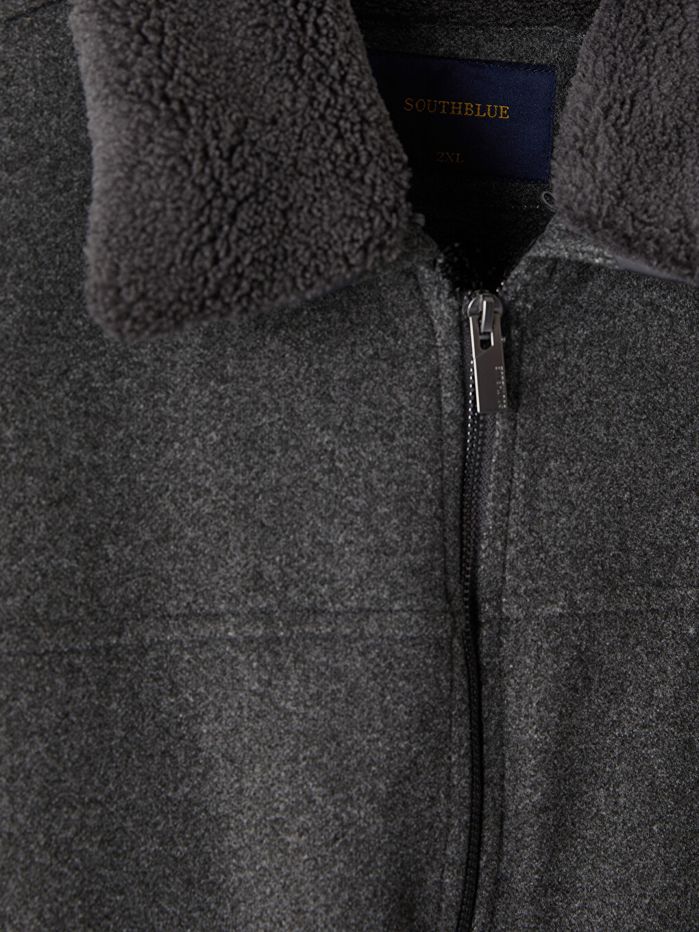 Gri Regular Fit Kürk Yaka Erkek Mont-5