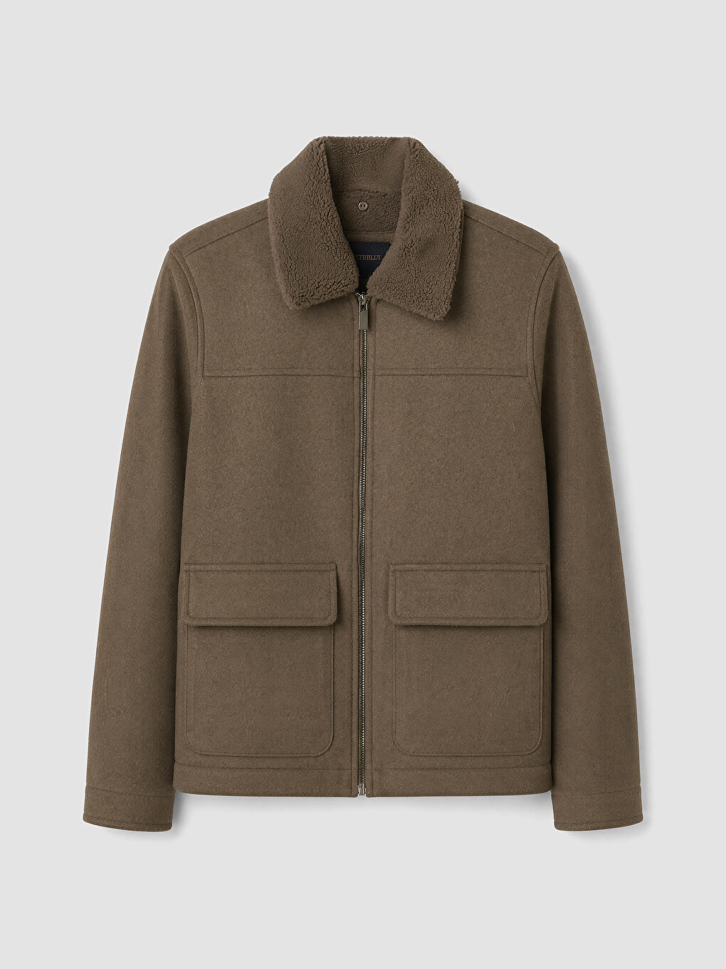 Bej Regular Fit Kürk Yaka Erkek Mont-4