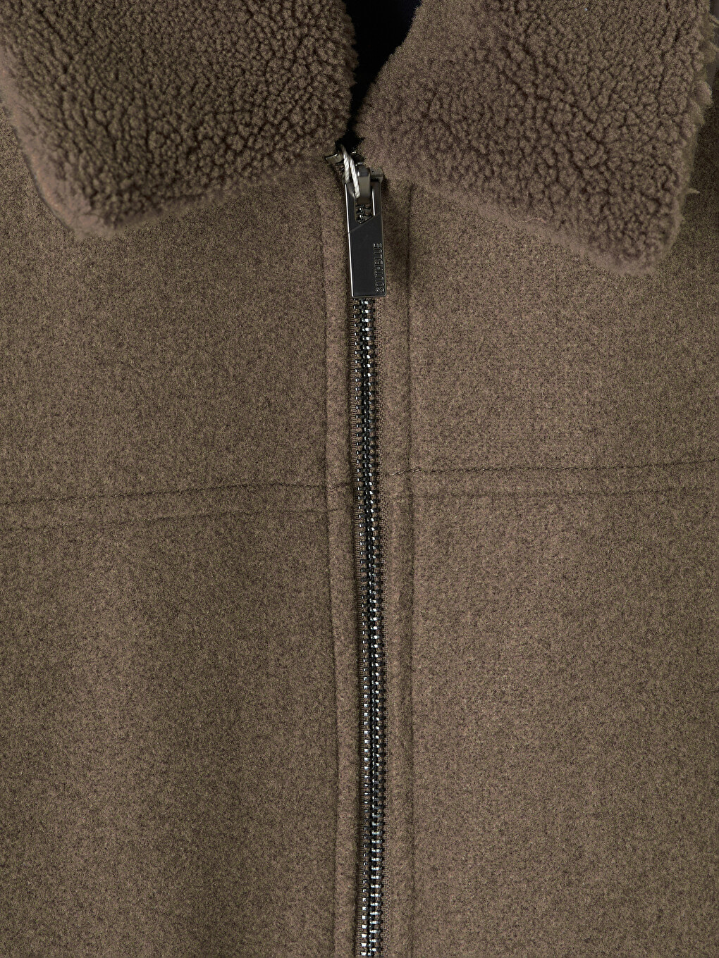 Bej Regular Fit Kürk Yaka Erkek Mont-6