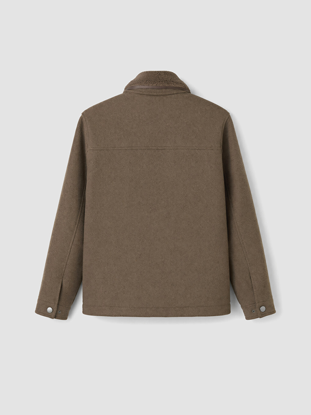 Bej Regular Fit Kürk Yaka Erkek Mont-7