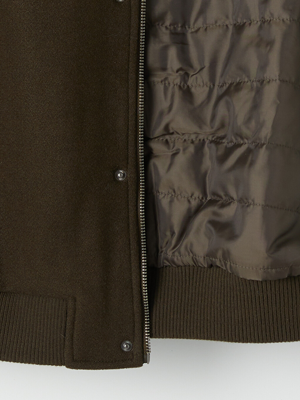 Haki Regular Fit Erkek Kaşe Mont-7