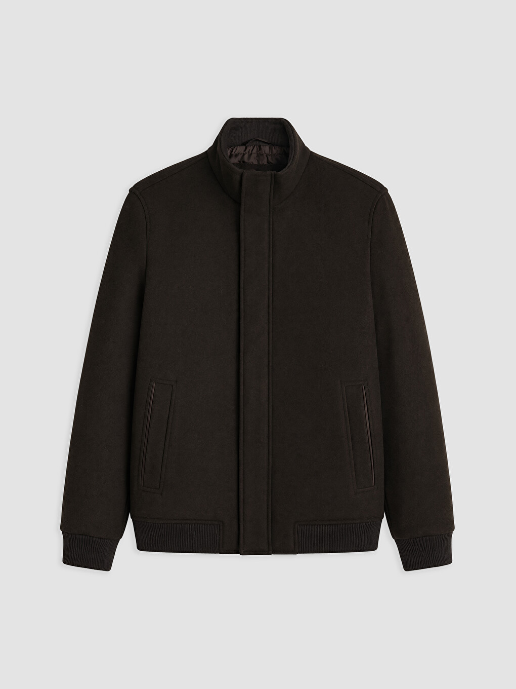 Mashkull Ngjyre Kafe Anorak-4
