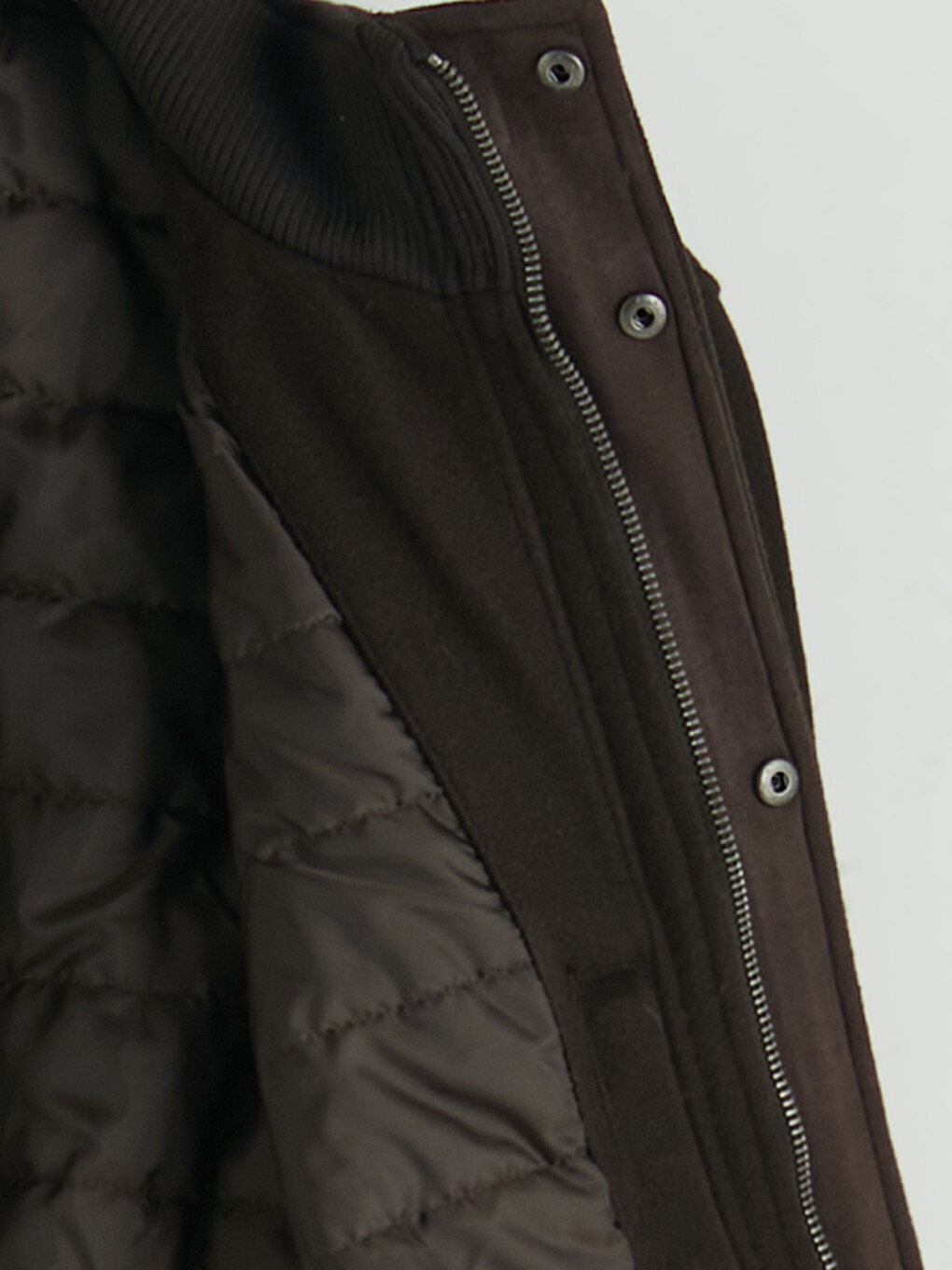 Mashkull Ngjyre Kafe Anorak-7