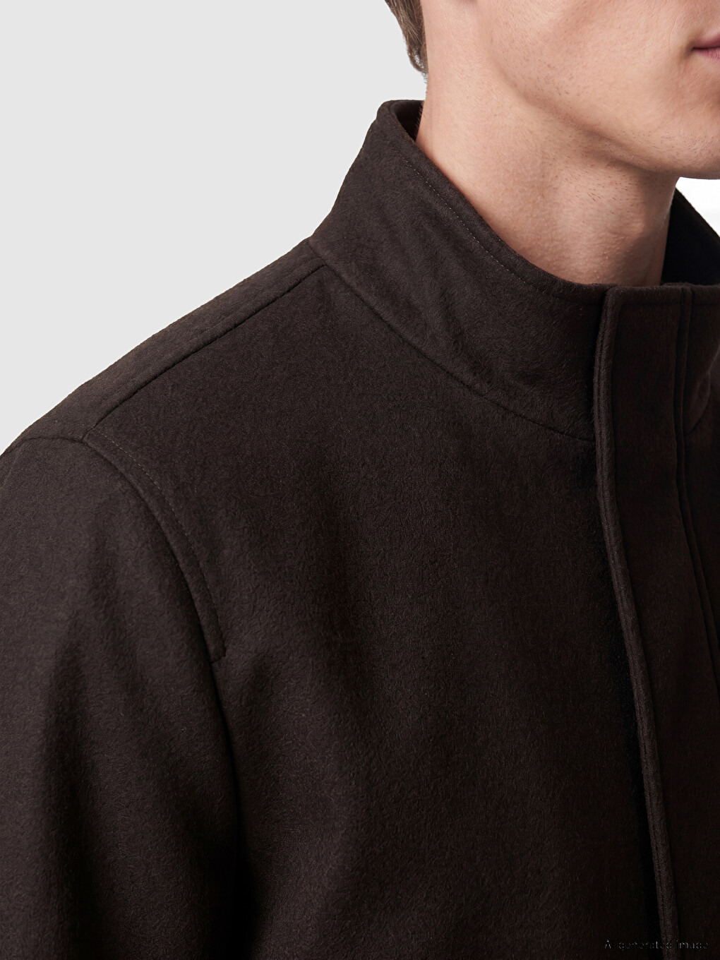 Mashkull Ngjyre Kafe Anorak-2