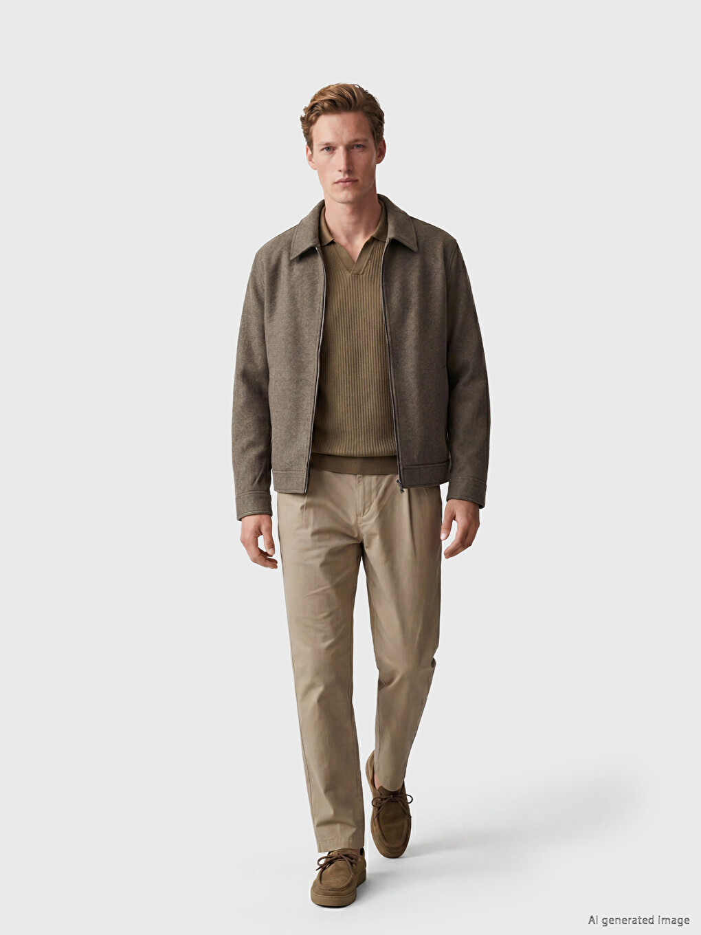 Regular Fit Shirt Collar Cachet Men's Coat-1