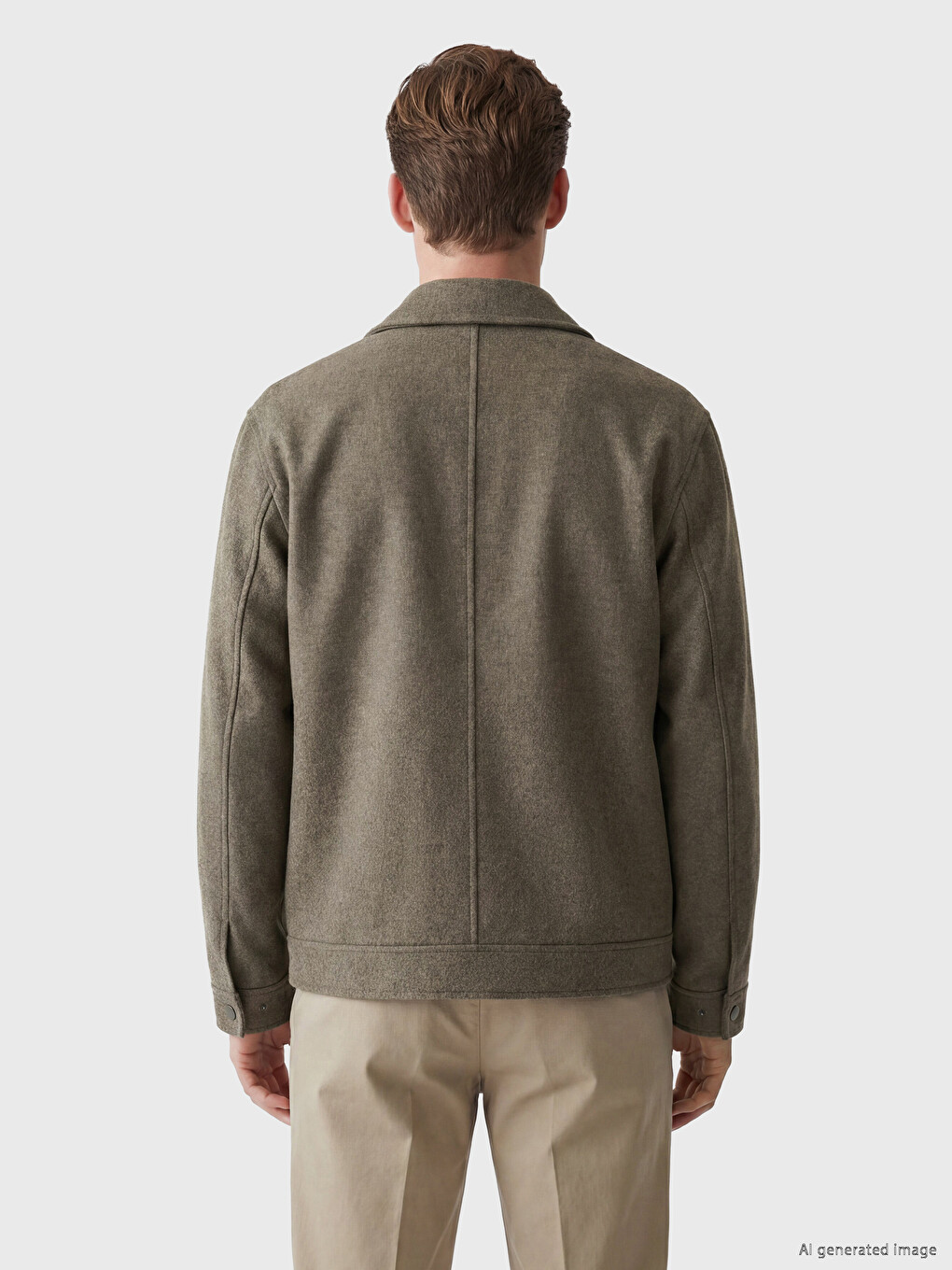 Regular Fit Shirt Collar Cachet Men's Coat-4