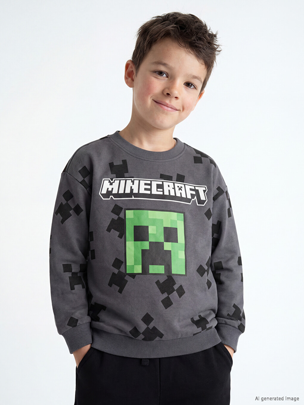 Minecraft Принтті Ұлдарға Арналған Свитшот