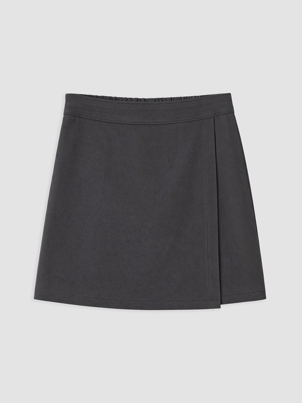 Gri Kız Çocuk Gabardin Şort Etek