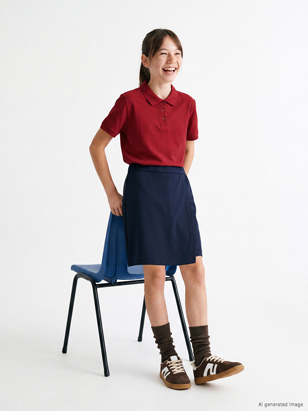 Girls' Twill Skort-1