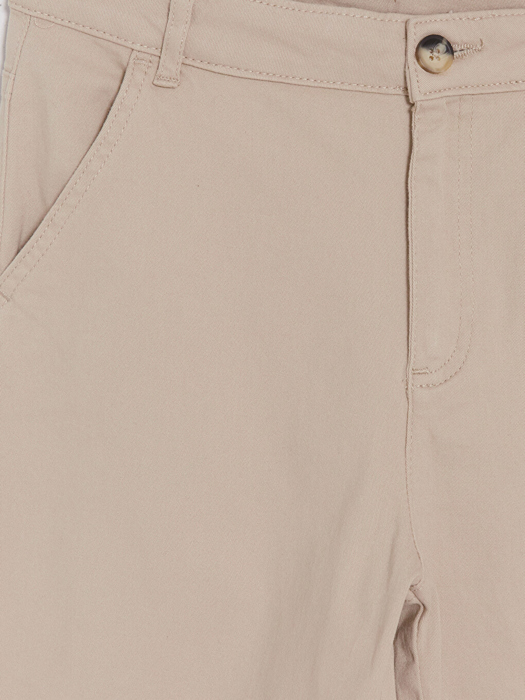 Bej Regular Fit Kız Çocuk Gabardin Pantolon-2