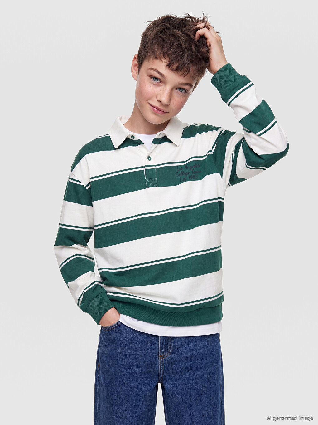 Striped Long Sleeve Boys' T-shirt-1