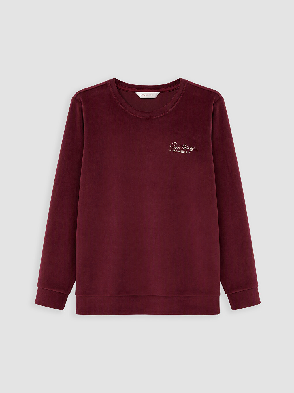 Crew Neck Velvet Pyjamas Set-5