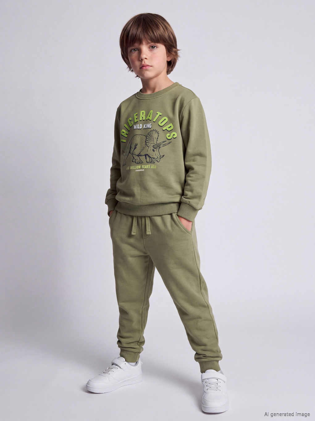  Printed Boys' Thick Tracksuit