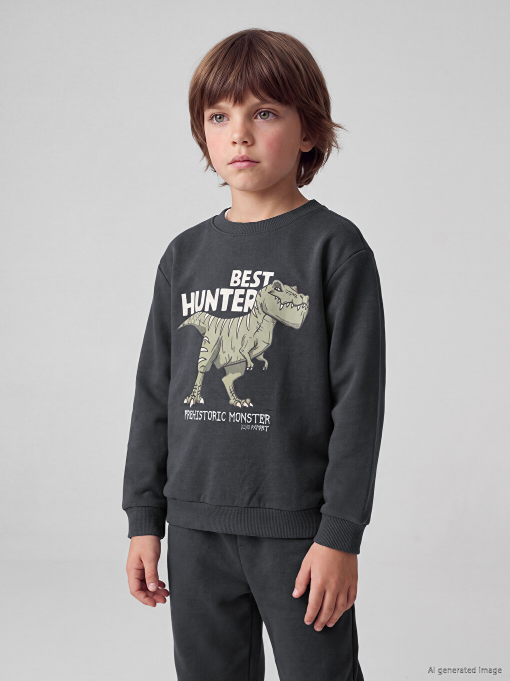 Printed Boys' 3 Thread Brushed Set-2