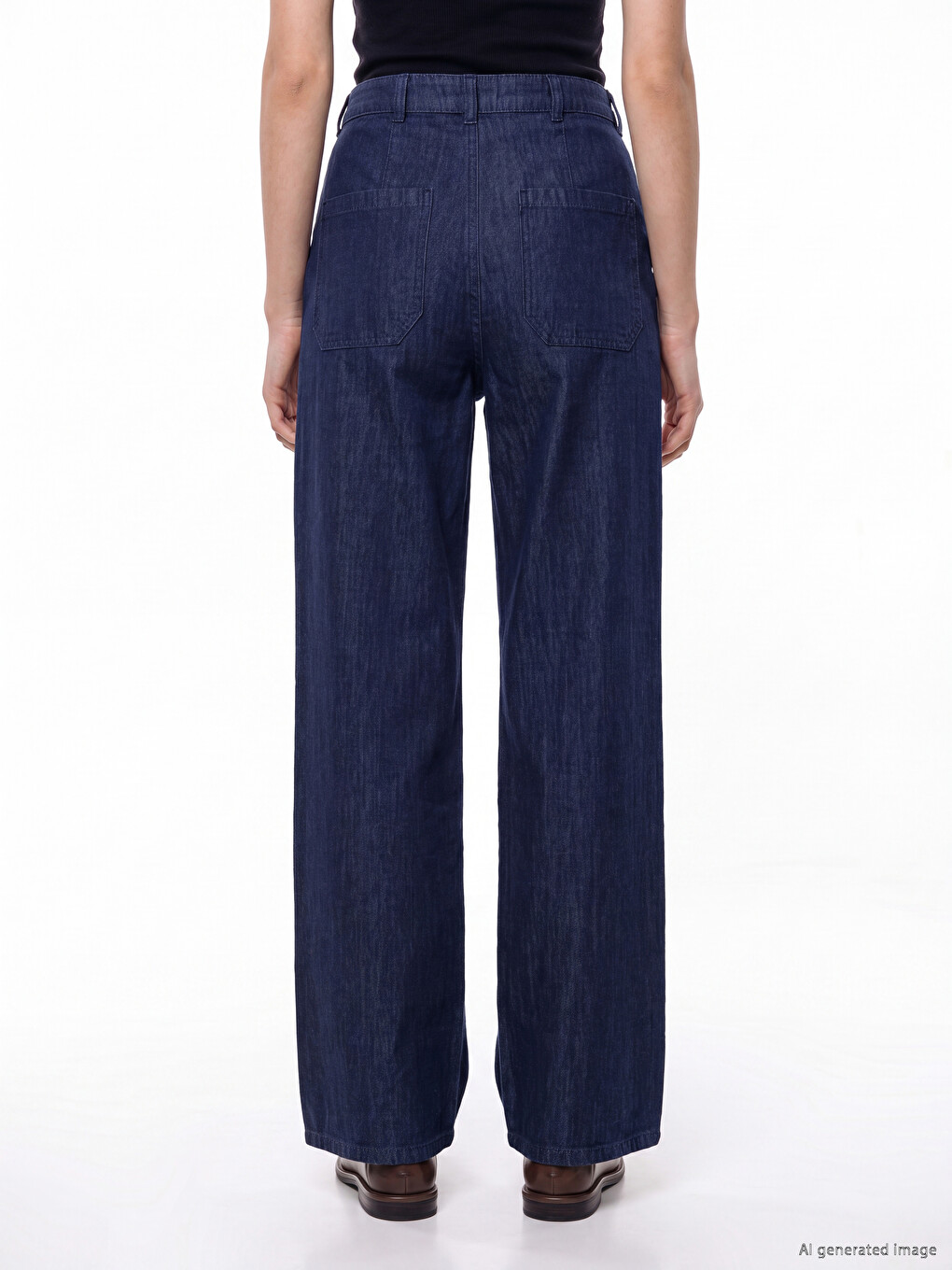High Waist Wideleg Fit Women's Jeans-3