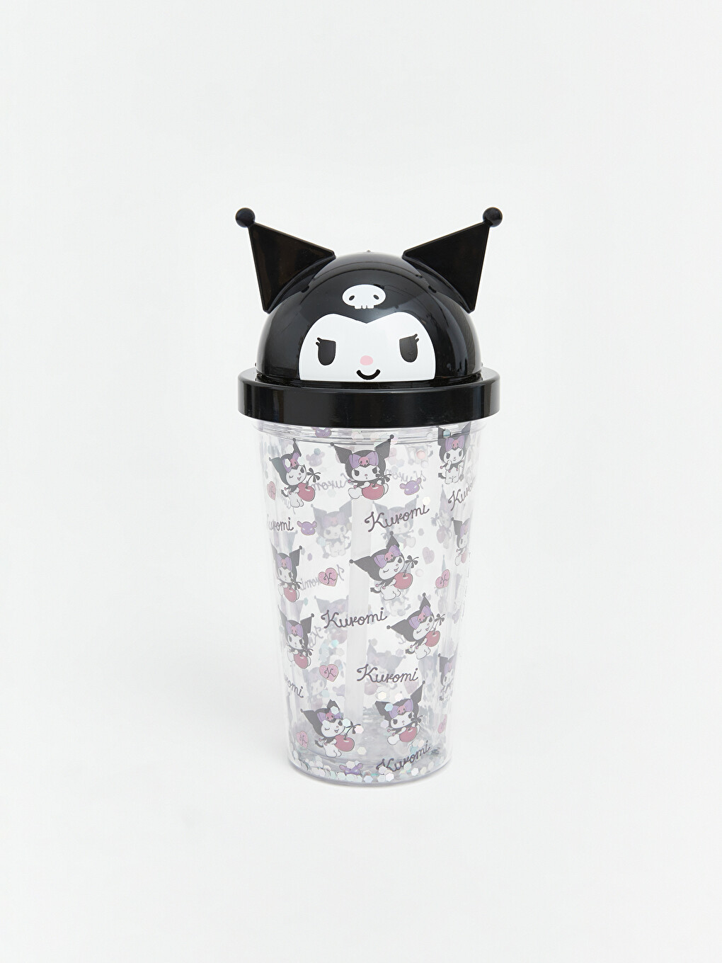 Karışık Kuromi Baskılı Kız Çocuk Pipetli Suluk 500 Ml