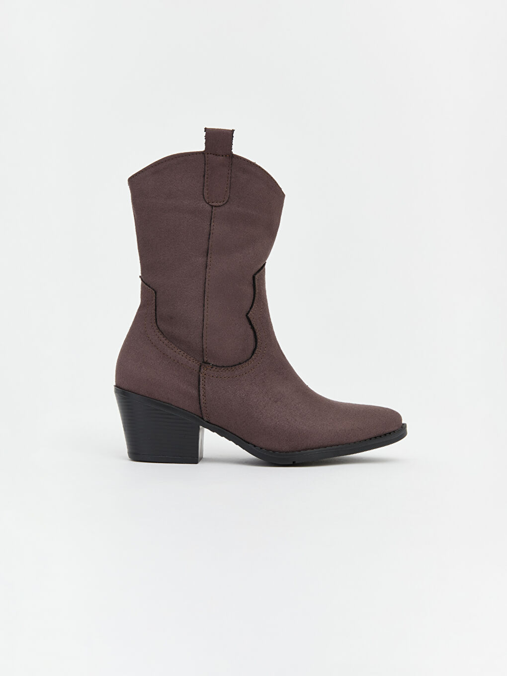 Kahverengi Kalın Topuklu Kadın Kovboy Botu-1