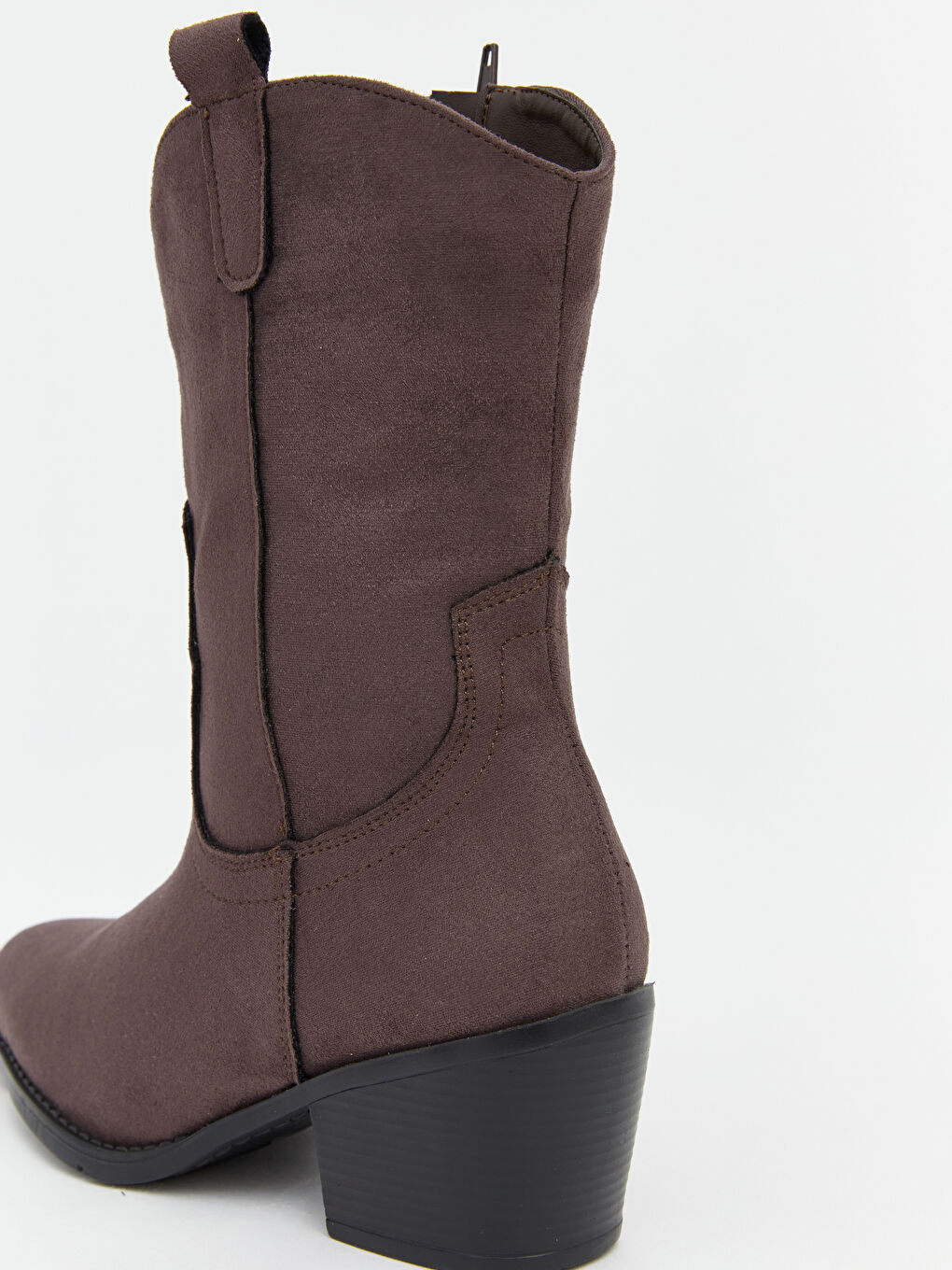 Kahverengi Kalın Topuklu Kadın Kovboy Botu-4