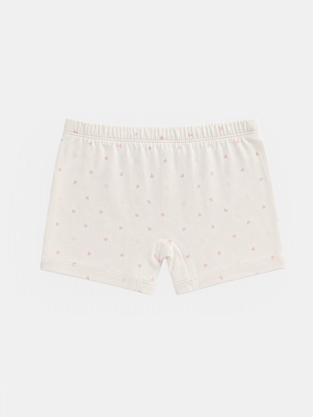 Beyaz Beli Lastikli Kız Çocuk Boxer 3'lü-2