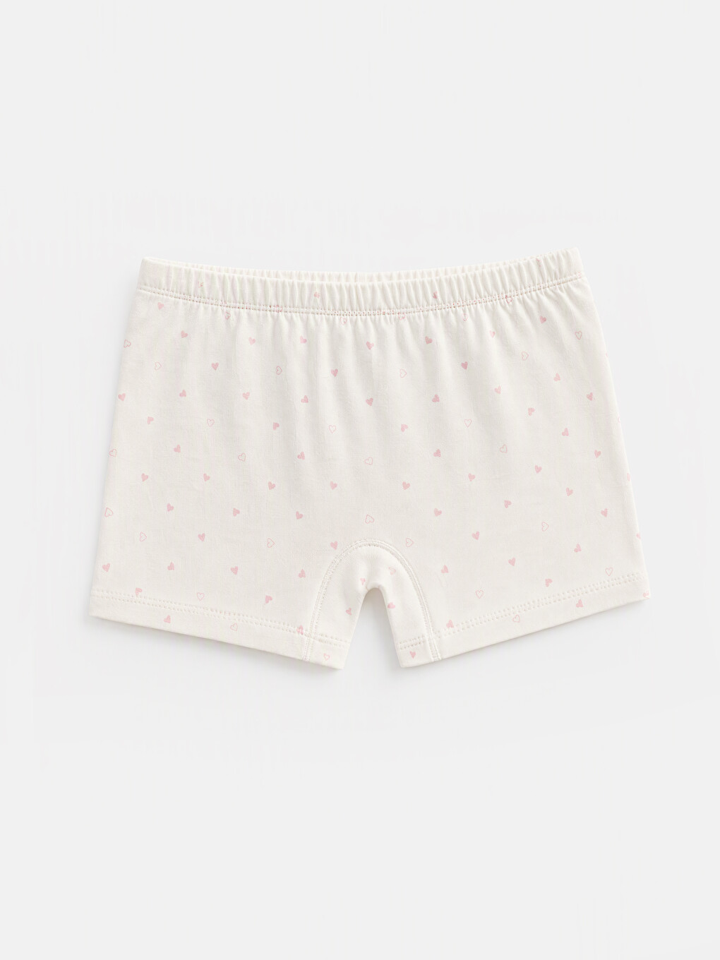 Beyaz Beli Lastikli Kız Çocuk Boxer 3'lü-3