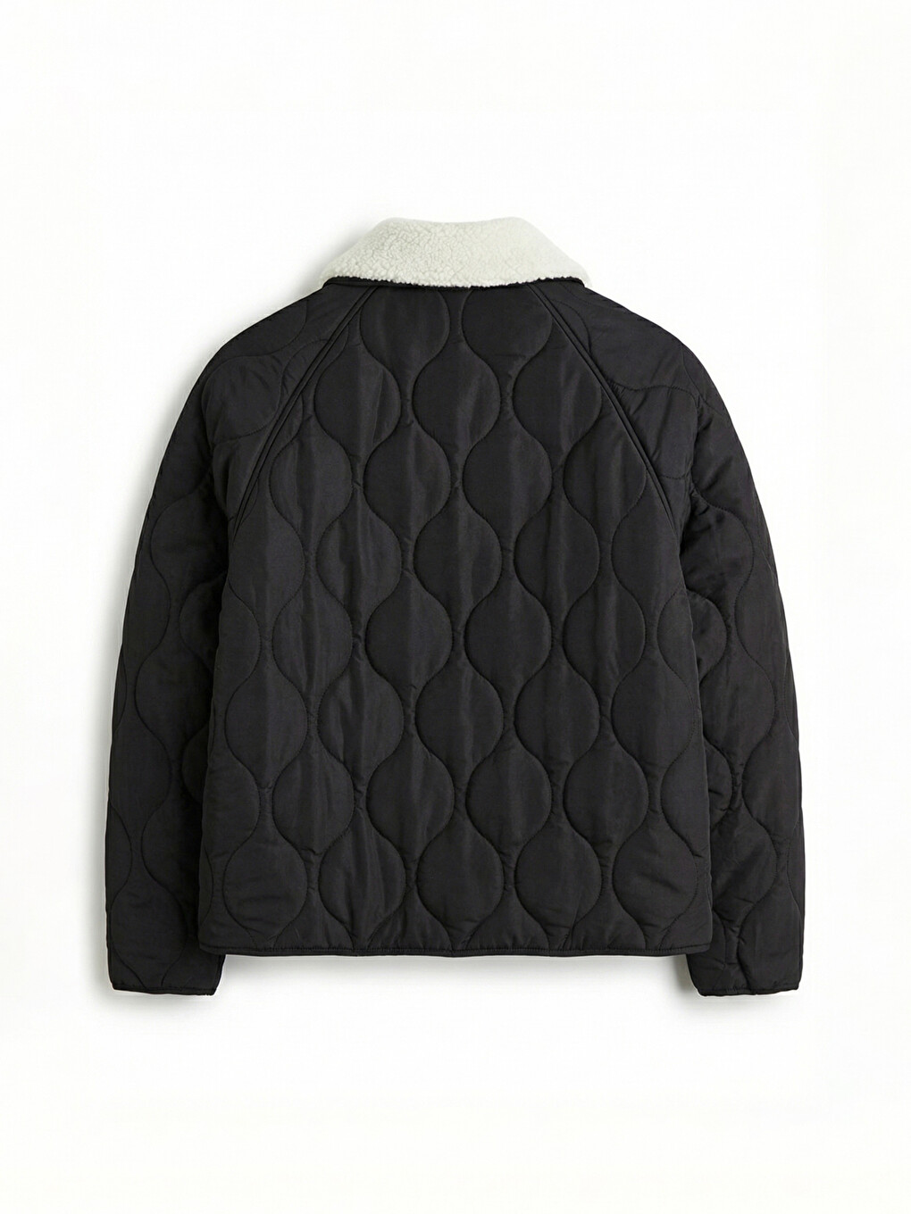 Plush Collared Quilted Women's Puffer Coat-7