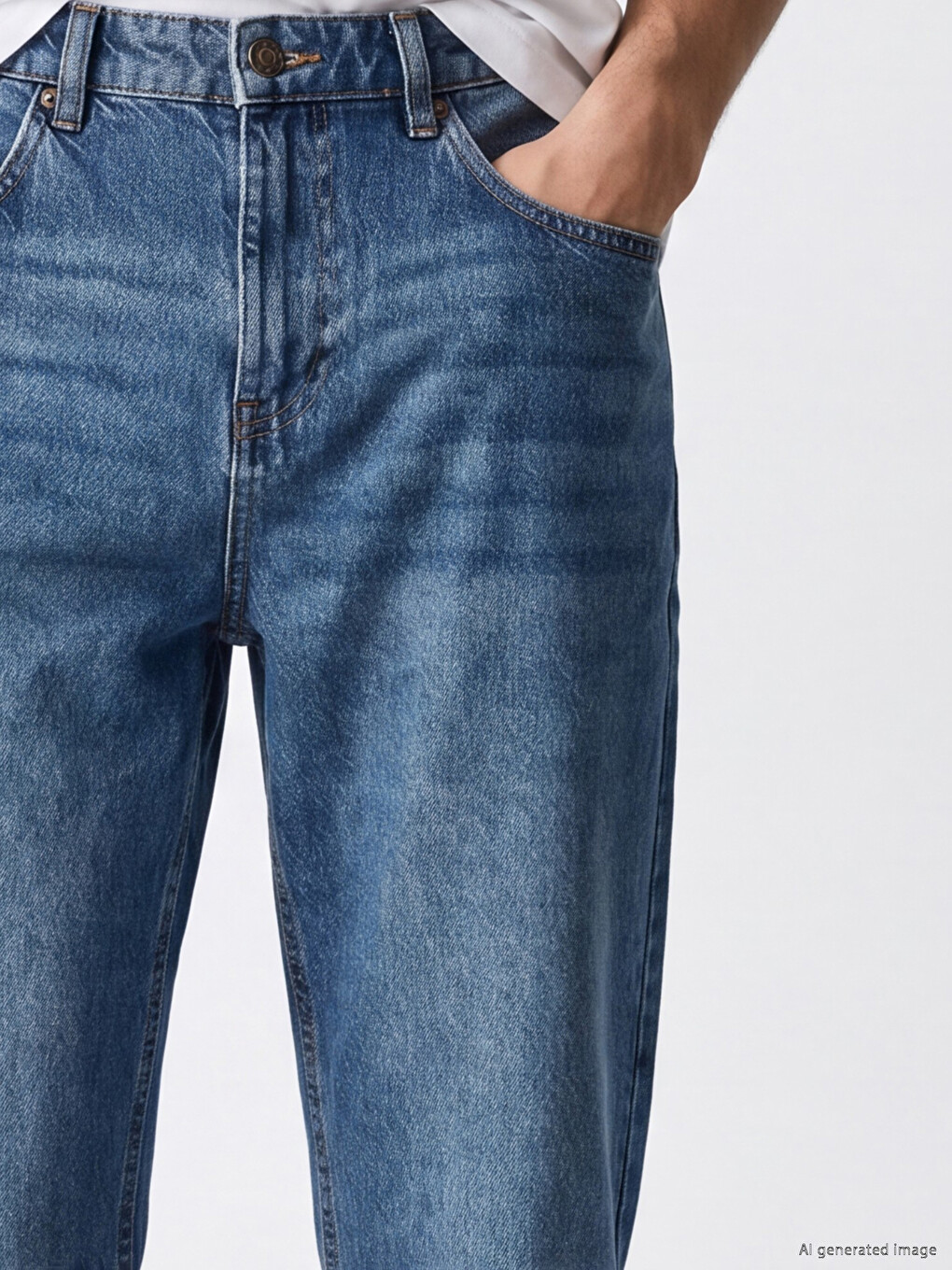 Baggy Fit Herren Jeans-2