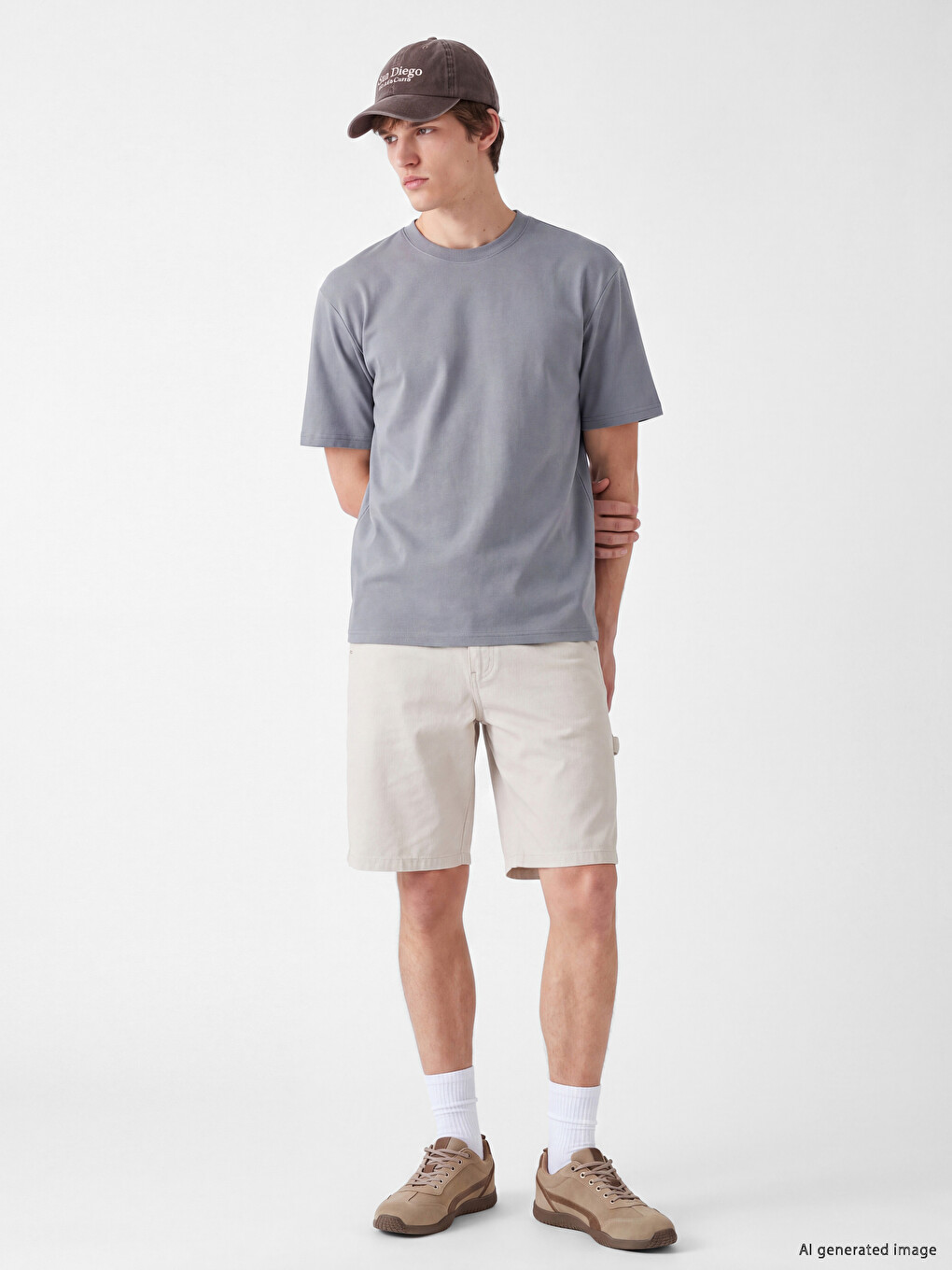 Crew Neck Short Sleeve Men's Sweatshirt-1