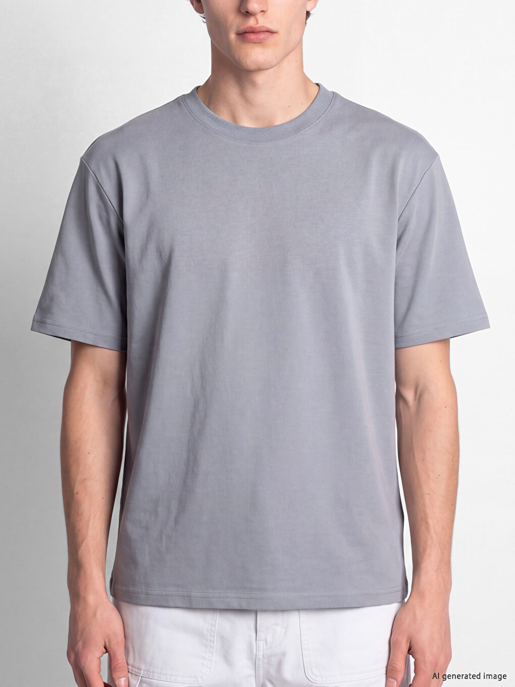 Crew Neck Short Sleeve Men's Sweatshirt-2