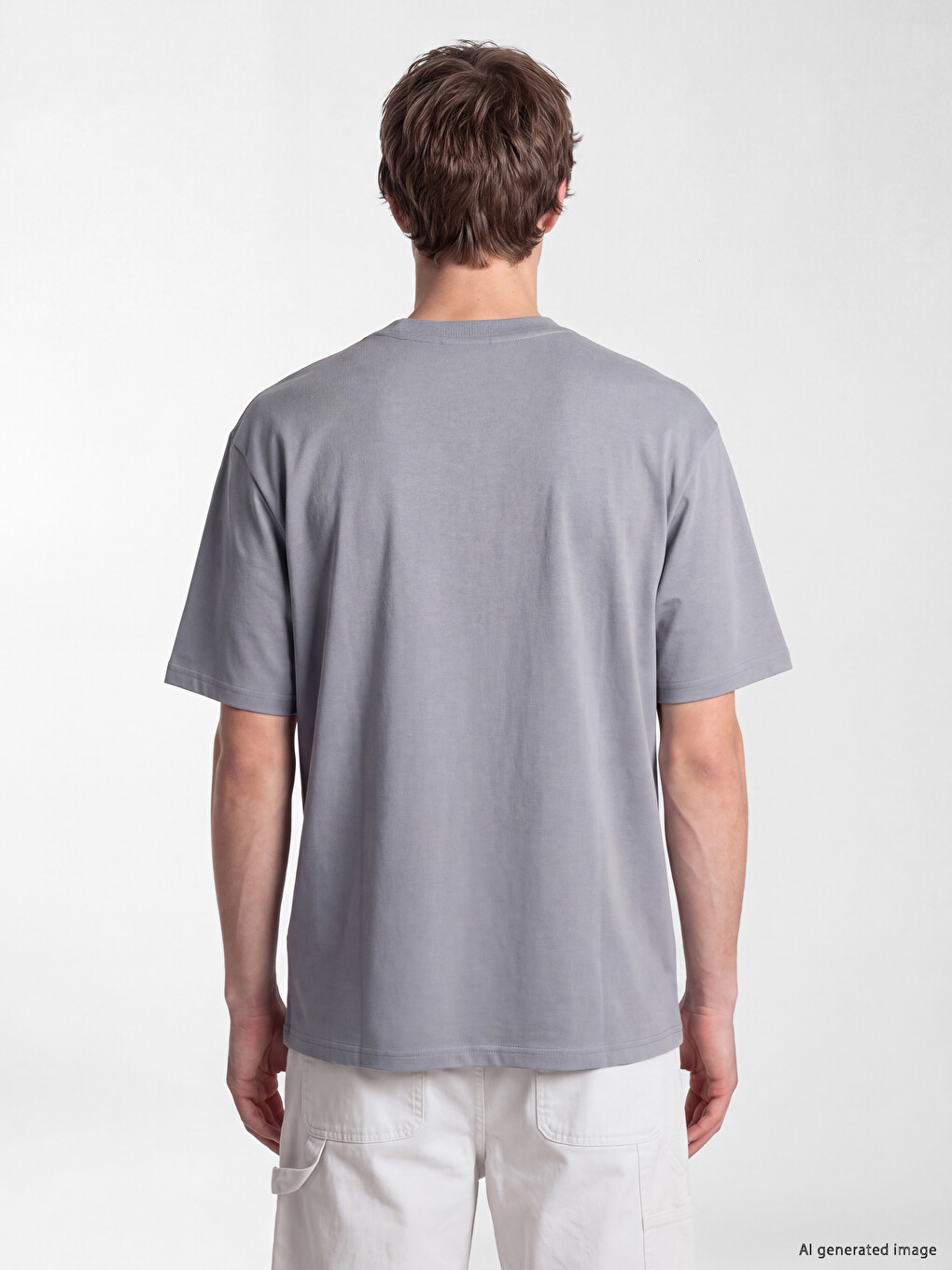 Crew Neck Short Sleeve Men's Sweatshirt-3