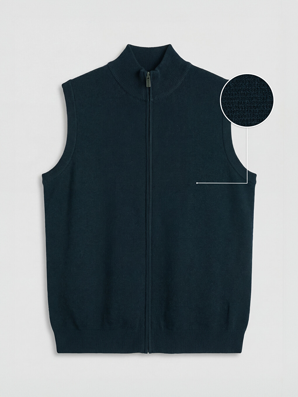 Man Navy Knit Gilet-4