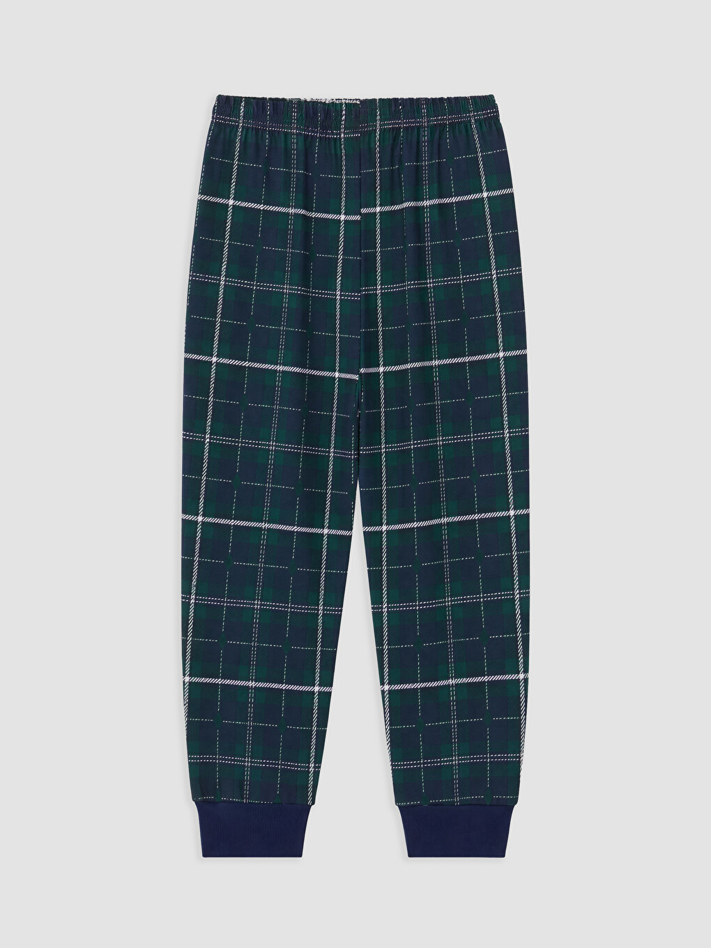 Lacivert Ekose Erkek Çocuk Pijama Alt-1